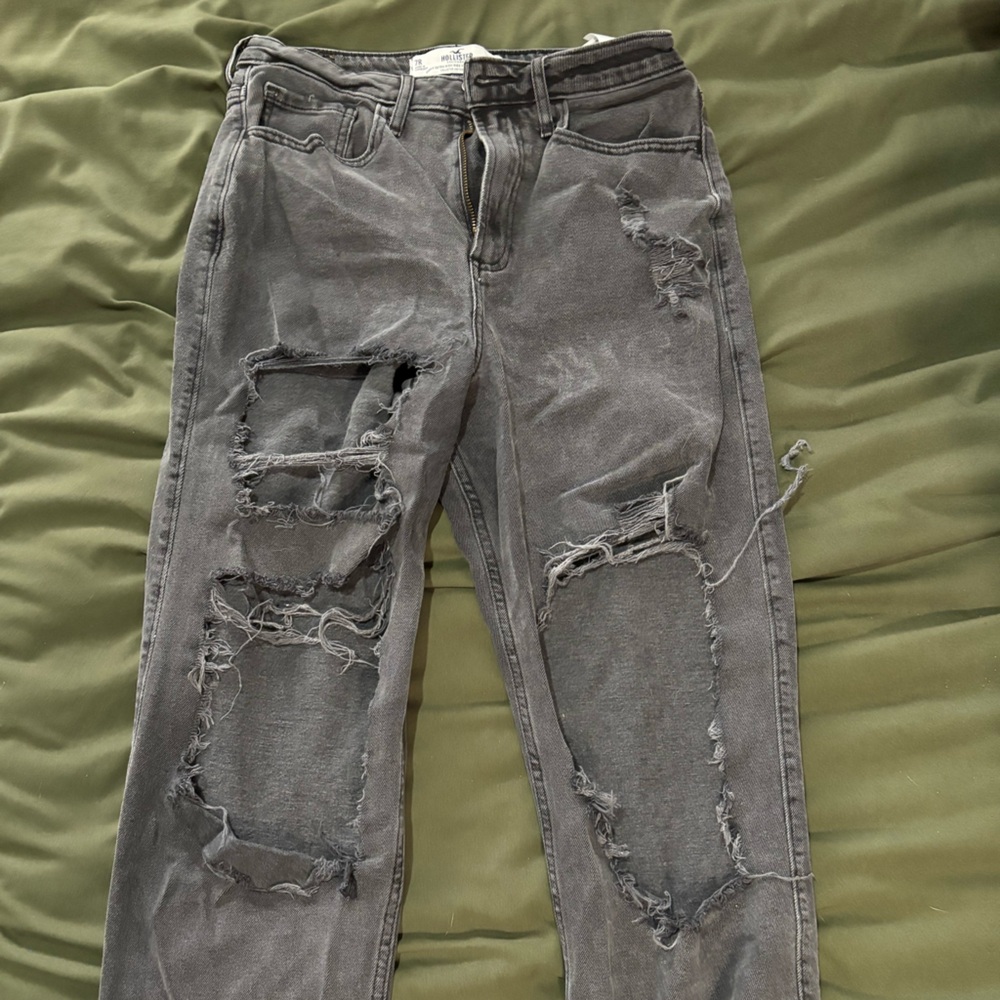 Distressed Gray Jeans